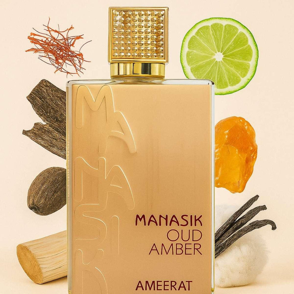 Manasik Oud Amber Ameerat 100ml Unisex Arabic Perfume EDP Original Boxed