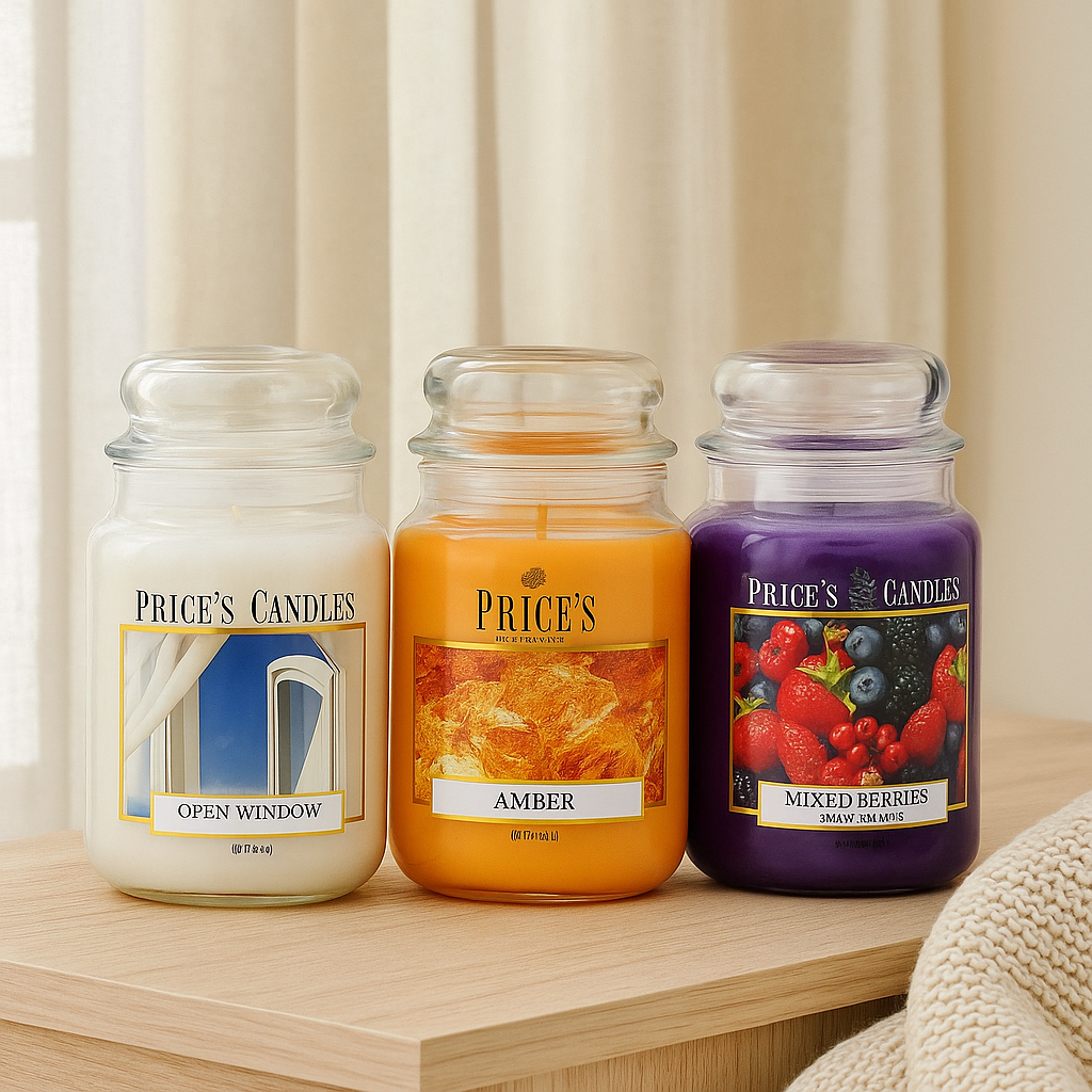 Price’s Candle Jar Scented Candles Multiple Fragrances Home Gift Decor Relaxing