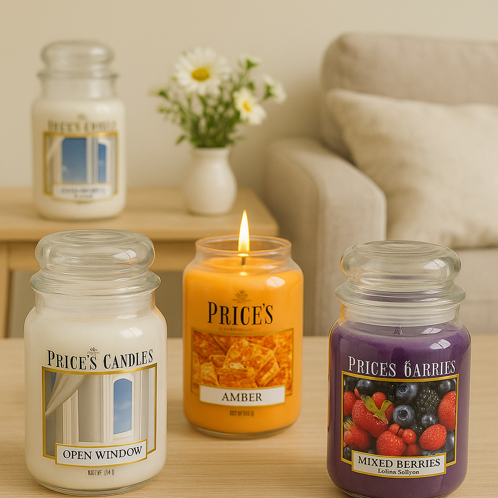 Price’s Candle Jar Scented Candles Multiple Fragrances Home Gift Decor Relaxing