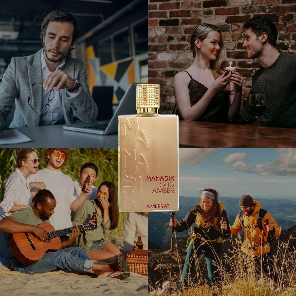 Manasik Oud Amber Ameerat 100ml Unisex Arabic Perfume EDP Original Boxed